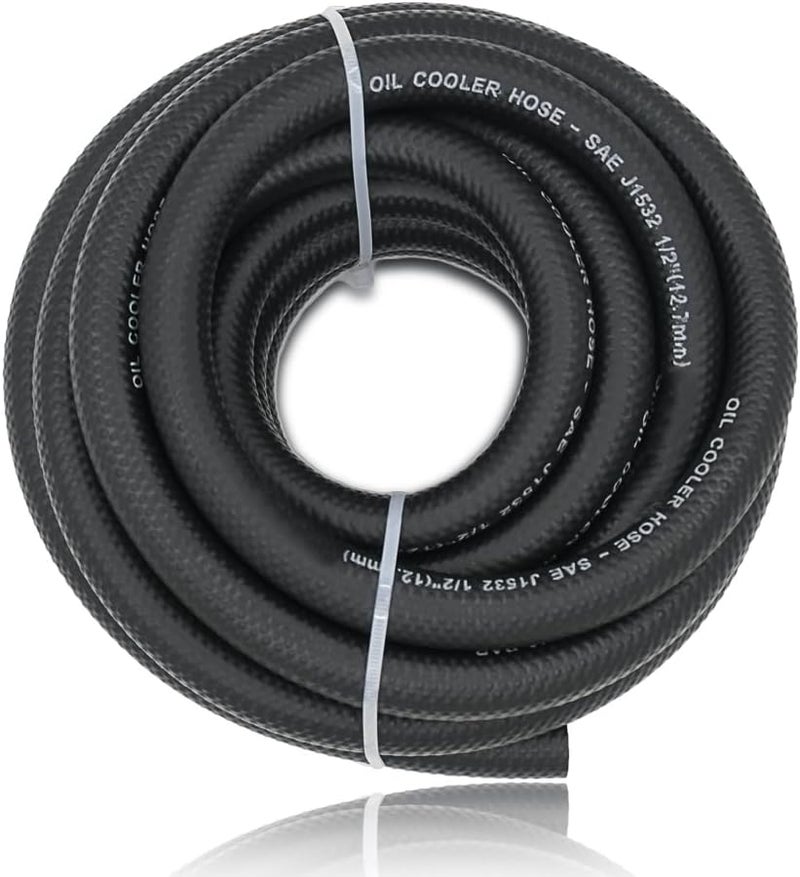 CHOIMOON 1/2 Transmission Oil Cooler Hose - 300 PSI Fuel Line Hose J1532 For Transmission Fluid, Oil, Coolant, Diesel, Hydraulic Fluid, Lubricant, Gas 20FT - Image 1